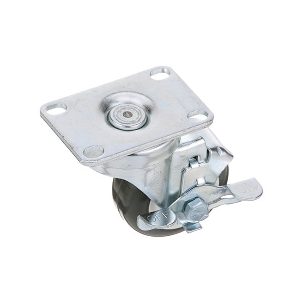 Plate Mnt Caster W/Brk 3 W 2-3/8 X 3-5/8